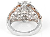 Pre-Owned Moissanite Platineve Two Tone Ring 3.92ctw Dew