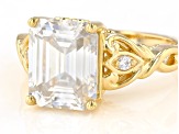 Pre-Owned Moissanite 14k yellow gold over sterling silver ring 4.99ctw DEW