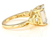 Pre-Owned Moissanite 14k yellow gold over sterling silver ring 4.99ctw DEW