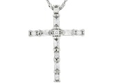 Pre-Owned Moissanite platineve cross pendant .63ctw DEW