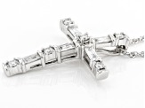 Pre-Owned Moissanite platineve cross pendant .63ctw DEW