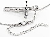 Pre-Owned Moissanite platineve cross pendant .63ctw DEW