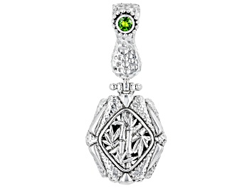 Picture of Pre-Owned Green Chrome Diopside Silver Enhancer Pendant .25ct