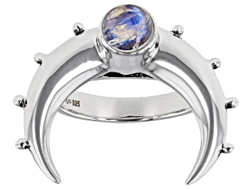 Picture of Pre-Owned Rainbow Moonstone Sterling Silver Moon Ring