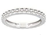 Pre-Owned White Cubic Zirconia Rhodium Over Silver Ring and Band Set 10.00ctw