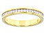 Pre-Owned Moissanite 14k yellow Gold Over Silver Eternity Band Ring .45ctw DEW.