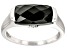 Pre-Owned Black Onyx With White Zircon Rhodium Over Sterling Silver Ring .01ctw