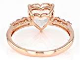 Pre-Owned Peach Morganite 10k Rose Gold Heart Ring 1.65ctw