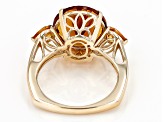 Pre-Owned Orange Madeira Citrine Spinfire™ Cut 10k Yellow Gold Ring 5.57ctw