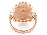 Pre-Owned White Zircon 18k Rose Gold Over Sterling Silver Australian Flag Star Ring 0.14ctw