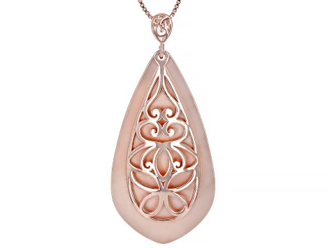 Pre-Owned Copper Butterfly Filigree Pendant With Chain