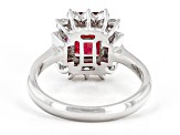 Pre-Owned Mahaleo® Red Ruby Rhodium Over Sterling Silver Ring 2.45ctw