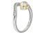 Pre-Owned White Zircon Rhodium & 18k Yellow Gold Over Sterling Silver "Year of the Snake" Ring .56ct