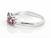 Pre-Owned Blush Garnet Rhodium Over Sterling Silver Ring .91ctw