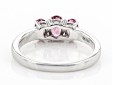 Pre-Owned Blush Garnet Rhodium Over Sterling Silver Ring .91ctw
