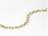 Pre-Owned 18K Yellow Gold Over Sterling Silver 8.3mm Puffed Mariner Link Bracelet