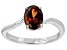 Pre-Owned Red Labradorite Rhodium Over Sterling Silver Solitaire Ring 1.00ct