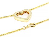 Pre-Owned 14K Yellow Gold Sliding Heart Rope 18 Inch Necklace