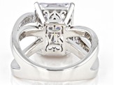 Pre-Owned White Cubic Zirconia Platineve 11th Anniversary Ring 11.40ctw