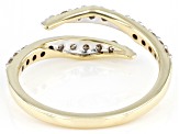 Pre-Owned Diamond 10k Yellow Gold Bypass Ring 0.33ctw