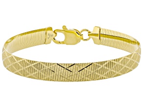 Pre-Owned Moda Al Massimo® 18k Yellow Gold Over Bronze 8.3mm Omega Link Bracelet