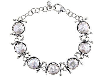 Picture of Pre-Owned White Cultured Freshwater Pearl Sterling Silver Bracelet
