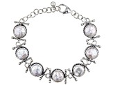 Pre-Owned White Cultured Freshwater Pearl Sterling Silver Bracelet