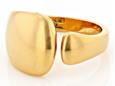 Pre-Owned 18k Yellow Gold Over Sterling Silver Cuff Ring