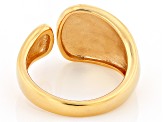 Pre-Owned 18k Yellow Gold Over Sterling Silver Cuff Ring