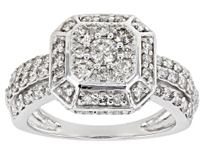 Pre-Owned White Diamond Platinum Ring 1.20ctw