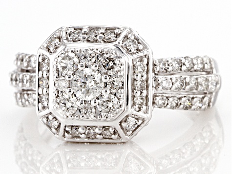 Pre-Owned White Diamond Platinum Ring 1.20ctw