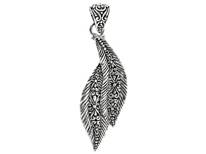 Pre-Owned Sterling Silver "Sowing & Reaping" Leaf Pendant