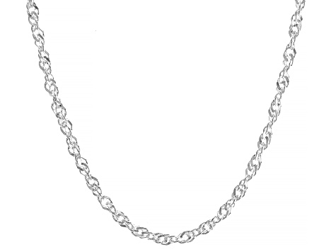 Pre-Owned Sterling Silver Singapore Link 16 Inch Chain