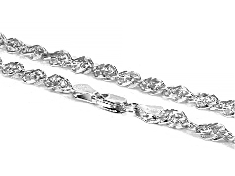 Pre-Owned Sterling Silver Singapore Link 20 Inch Chain