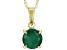 Pre-Owned Green Sakota Emerald 10k Yellow Gold Pendant With Chain 0.60ct