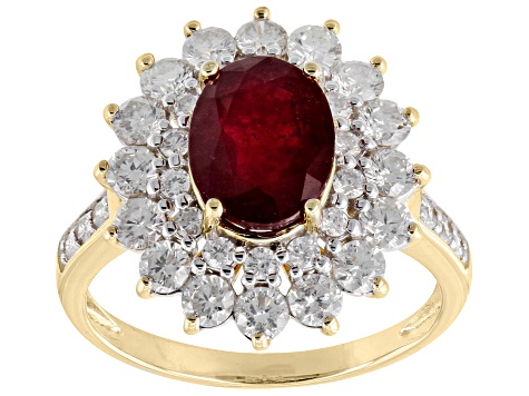 Pre-Owned Red Mahaleo® Ruby 14k Yellow Gold Ring 3.56ctw - P51229 | JTV.com