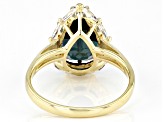 Pre-Owned Blue Lab Created Alexandrite 10k Yellow Gold Ring 4.60ctw