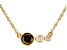Pre-Owned Round Champagne And White Diamond 14k Yellow Gold April Birthstone Bar Necklace 0.50ctw