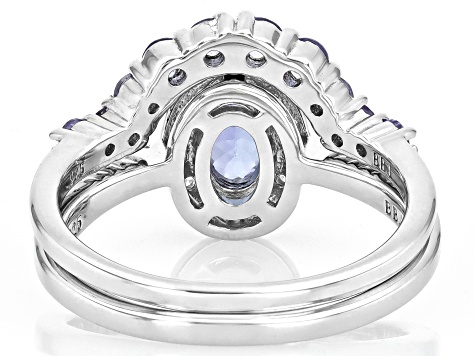 Mystical Blue 18ct White Gold Topaz & Diamond 3 Stone Ring - Sale from  Personal Jewellery Service UK