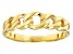 Pre-Owned 18k Yellow Gold Over Sterling Silver Graduated Curb Band Ring
