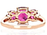 Pre-Owned Grape Garnet With Champagne Diamond 10k Yellow Gold Ring 2.62ctw
