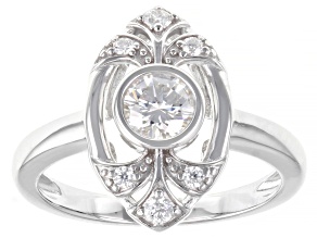 Pre-Owned Moissanite Platineve Ring .64ctw DEW