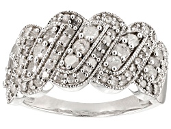 Pre-Owned White Diamond 14k Yellow Gold Over Sterling Silver Cluster Ring 0.60ctw