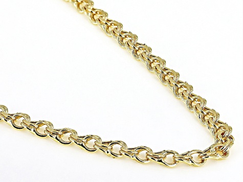 Pre-Owned 14k Yellow Gold Diamond-Cut Garibaldi Link 18 Inch Chain