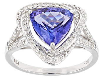 Picture of Pre-Owned Tanzanite Rhodium Over 14k White Gold Ring 2.25ctw