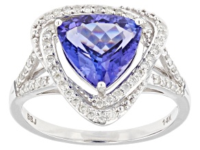 Pre-Owned Tanzanite Rhodium Over 14k White Gold Ring 2.25ctw