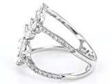 Pre-Owned White Diamond 14k White Gold Open Design Ring 1.25ctw