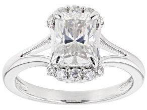 Pre-Owned Moissanite Platineve Engagement Ring 2.06ctw DEW.