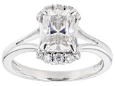 Pre-Owned Moissanite Platineve Engagement Ring 2.06ctw DEW.