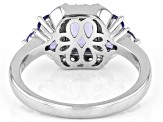 Pre-Owned Blue Tanzanite Rhodium Over Sterling Silver Ring 1.65ctw